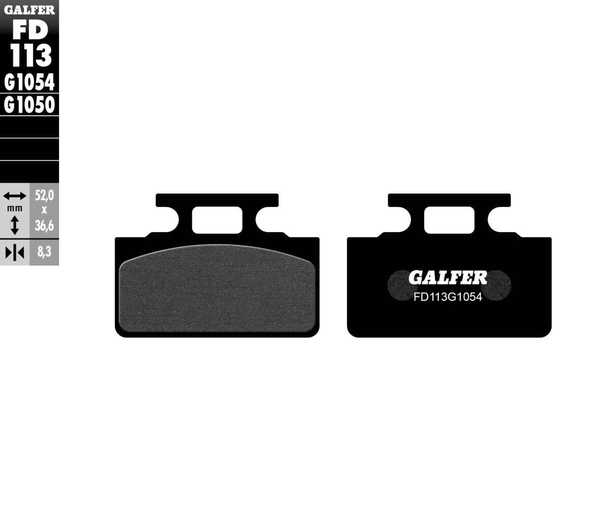 Bremseklosser organiske, foran — Galfer FD113G1054