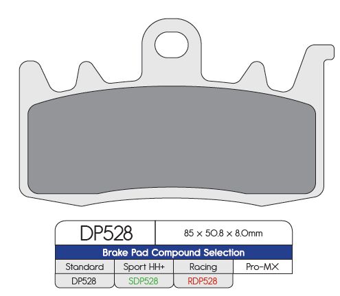 Bremseklosser sinter, foran — DP Brakes DP528