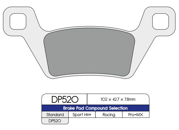 Bremseklosser sinter, foran til Kymco — Dp Brakes DP520
