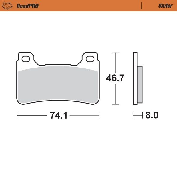 Bremseklosser sinter, foran til Honda — Moto-Master 406401