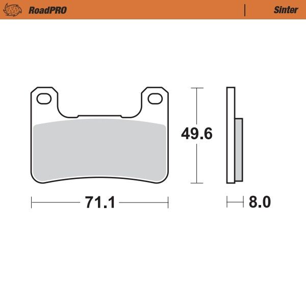 Bremseklosser sinter, foran — Moto-Master 406301