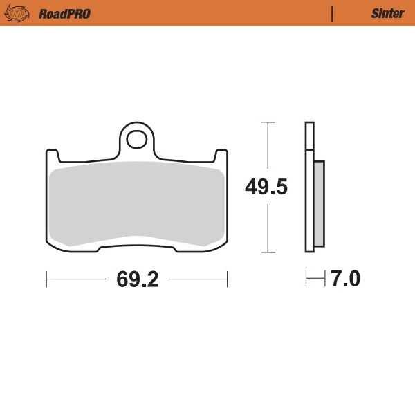 Bremseklosser sinter, foran — Moto-Master 406001