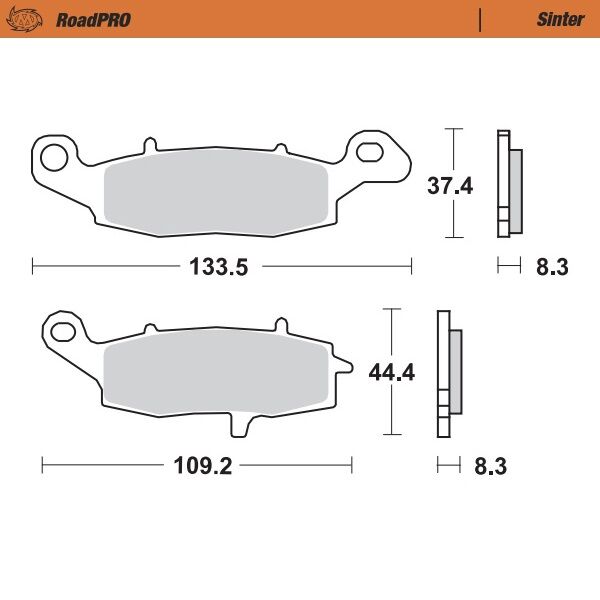 Bremseklosser sinter, foran — Moto-Master 404201