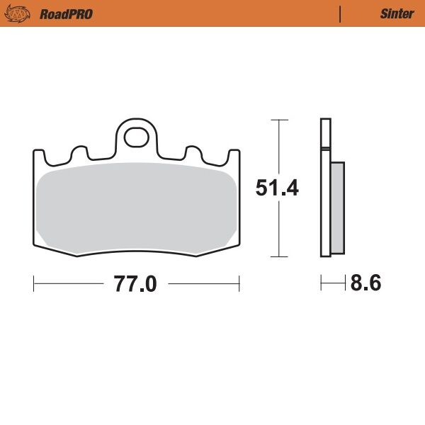 Bremseklosser sinter, foran til BMW — Moto-Master 406201