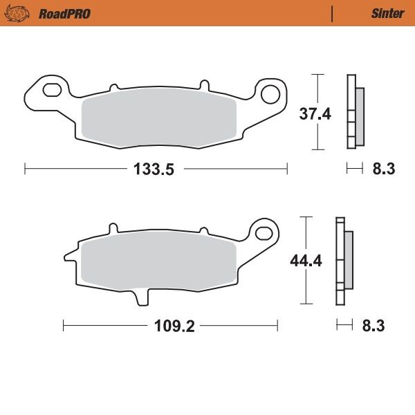 Bremseklosser sinter, foran — Moto-Master 404101