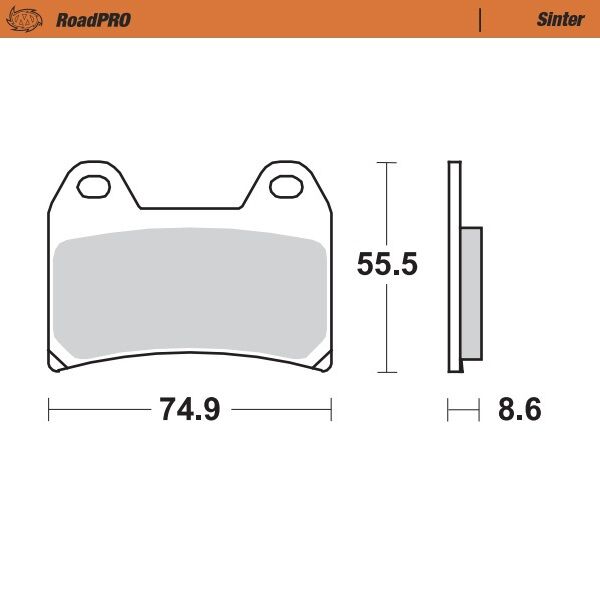Bremseklosser sinter, foran — Moto-Master 404301