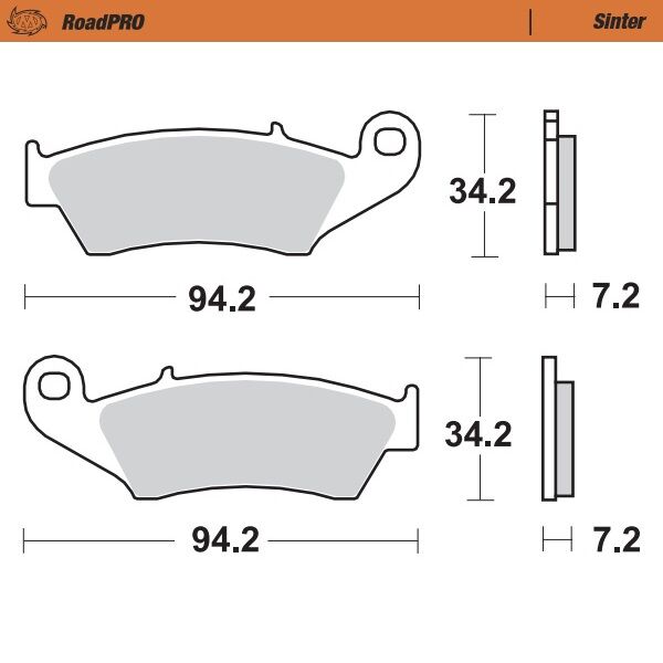 Bremseklosser sinter, foran — Moto-Master 403901