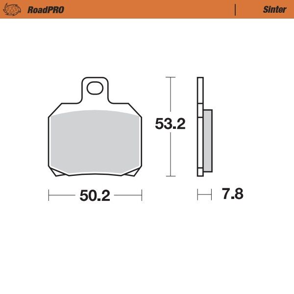 Bremseklosser sinter, bak — Moto-Master 404802