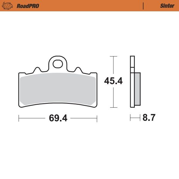 Bremseklosser sinter, foran — Moto-Master 407601