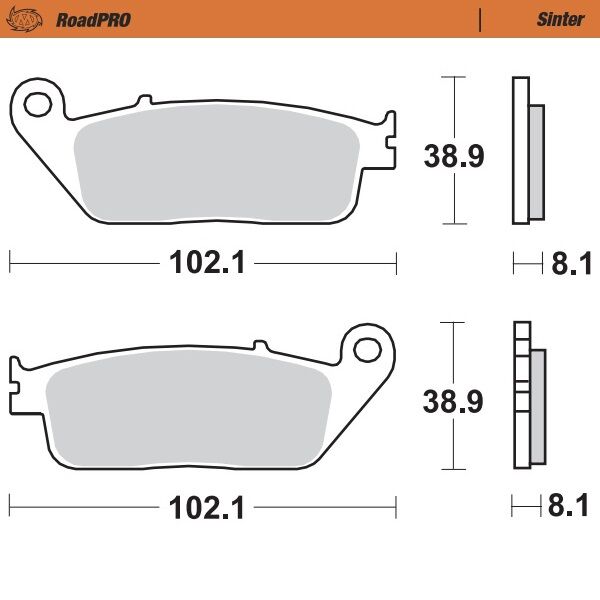 Bremseklosser sinter, foran — Moto-Master 400703