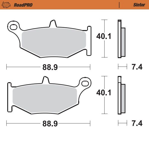 Bremseklosser sinter, bak til Suzuki — Moto-Master 406602
