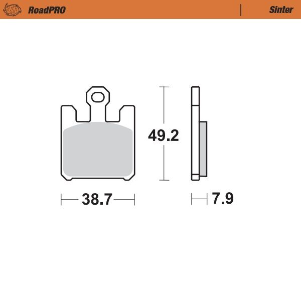 Bremseklosser sinter, foran — Moto-Master 406101