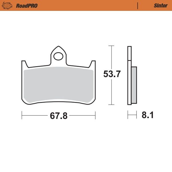 Bremseklosser sinter, foran til Honda — Moto-Master 402301
