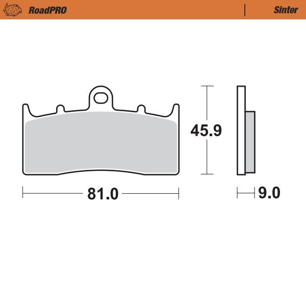 Bremseklosser sinter, foran til BMW — Moto-Master 405901