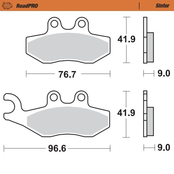 Bremseklosser sinter, foran — Moto-Master 400403