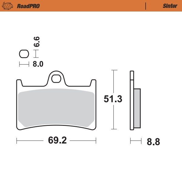 Bremseklosser sinter, foran til Yamaha — Moto-Master 401403