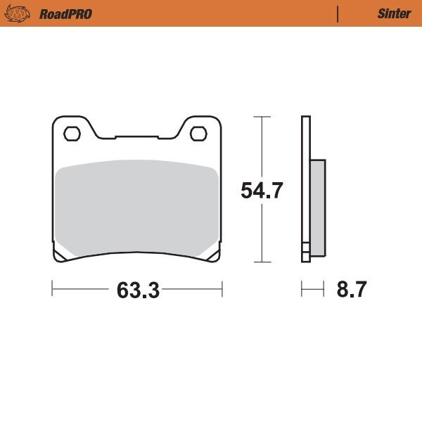 Bremseklosser sinter, foran til Yamaha — Moto-Master 401801