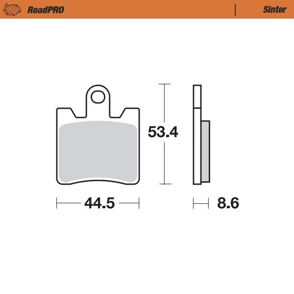 Bremseklosser sinter, foran — Moto-Master 405301
