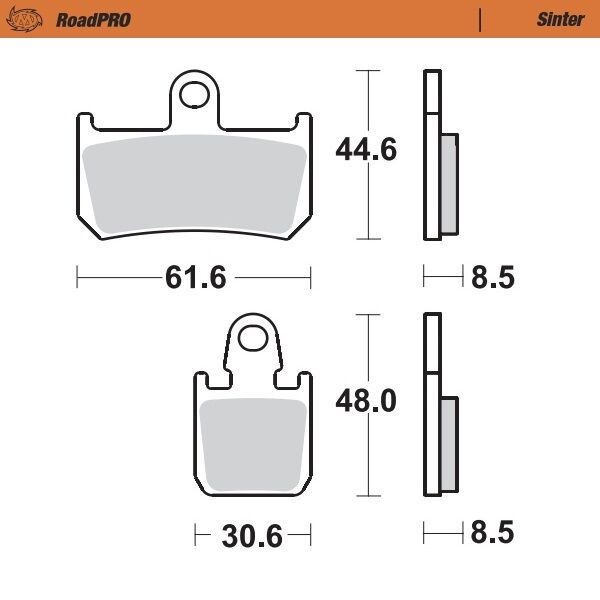 Bremseklosser sinter, foran til Yamaha MT-01 1700 — Moto-Master 406901