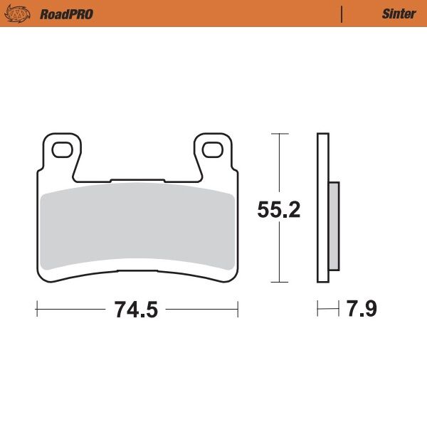 Bremseklosser sinter til Kawasaki ZX-6 R 636 ABS — Moto-Master 407901