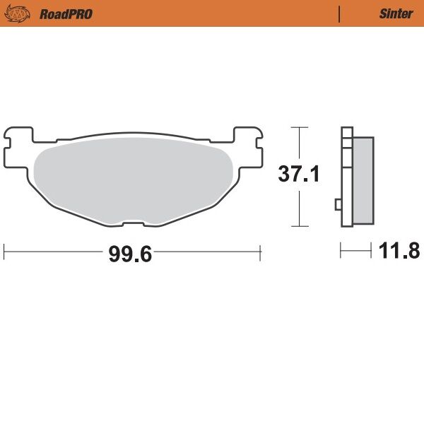 Bremseklosser sinter, bak til Yamaha — Moto-Master 400803