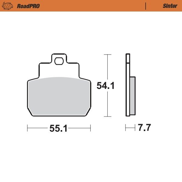 Bremseklosser sinter, bak — Moto-Master 401003
