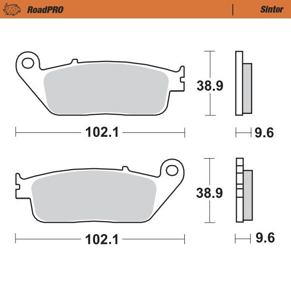 Bremseklosser sinter, foran — Moto-Master 402601