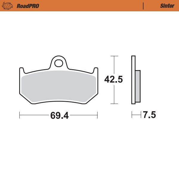 Bremseklosser sinter, bak til MV Agusta — Moto-Master 405602