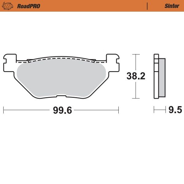 Bremseklosser sinter, bak — Moto-Master 405802