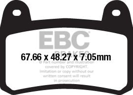 Bremseklosser sinter, foran — EBC 17212797