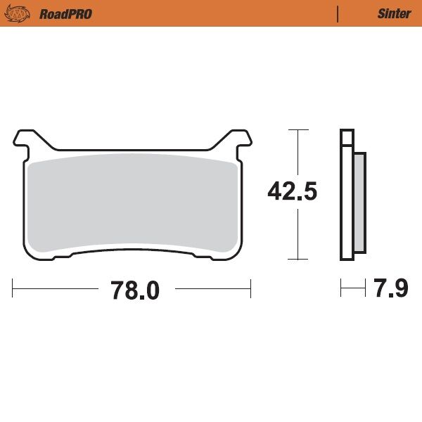 Bremseklosser sinter, foran til Honda — Moto-Master 413101