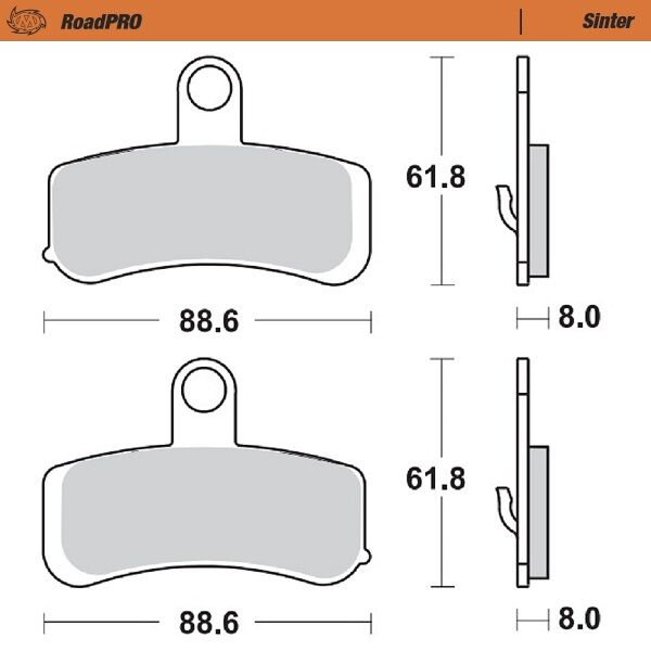 Bremseklosser sinter til Harley-Davidson — Moto-Master 411501