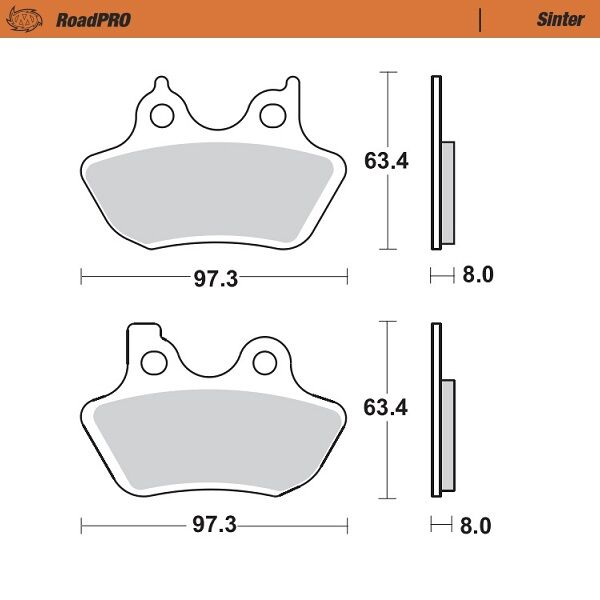Bremseklosser sinter til Harley-Davidson — Moto-Master 411901