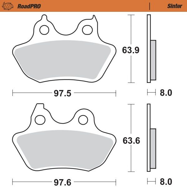 Bremseklosser sinter til Harley-Davidson — Moto-Master 412002