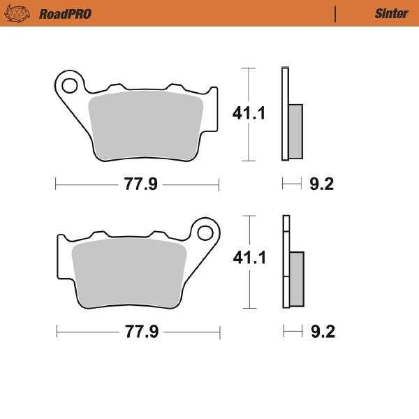 Bremseklosser sinter, bak til BMW — Moto-Master 413403