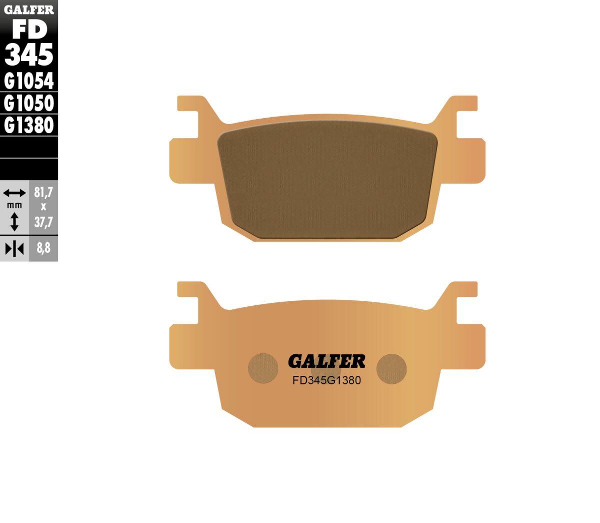 Bremseklosser sinter, bak til Honda — Galfer FD345G1380