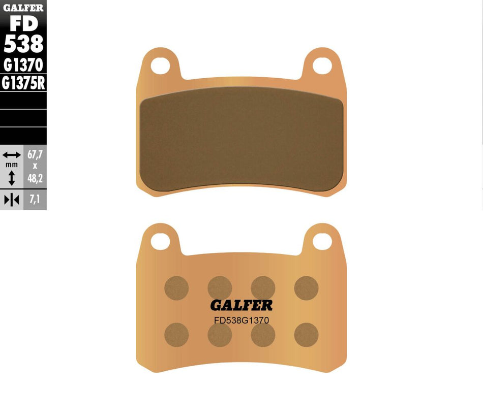 Bremseklosser sinter, foran til Benelli — Galfer FD538G1370