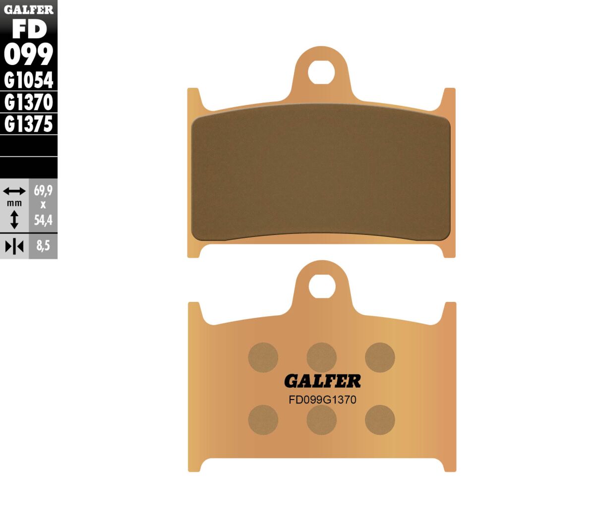 Bremseklosser sinter til Triumph — Galfer FD099G1370