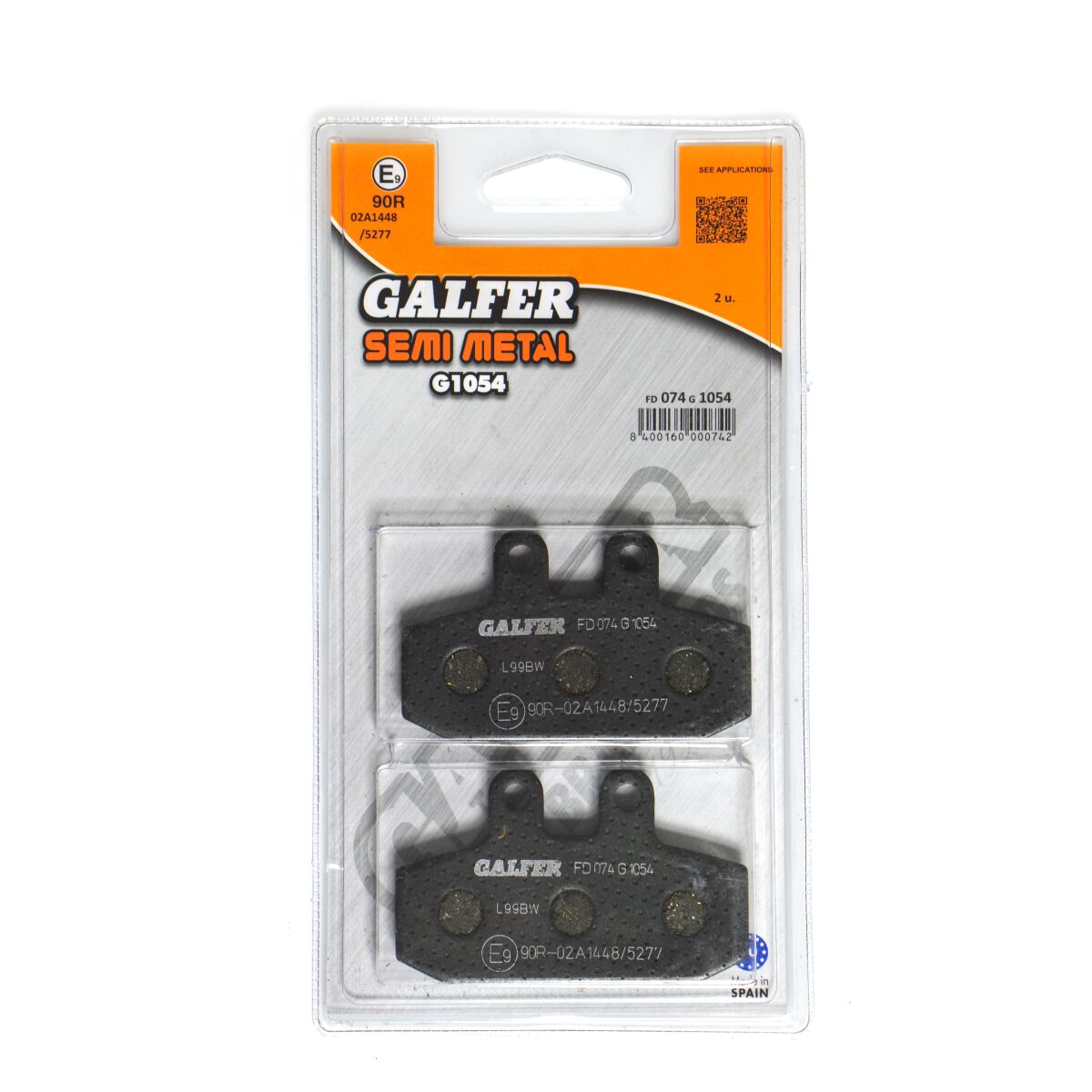 Bremseklosser organiske, foran — Galfer FD074G1054
