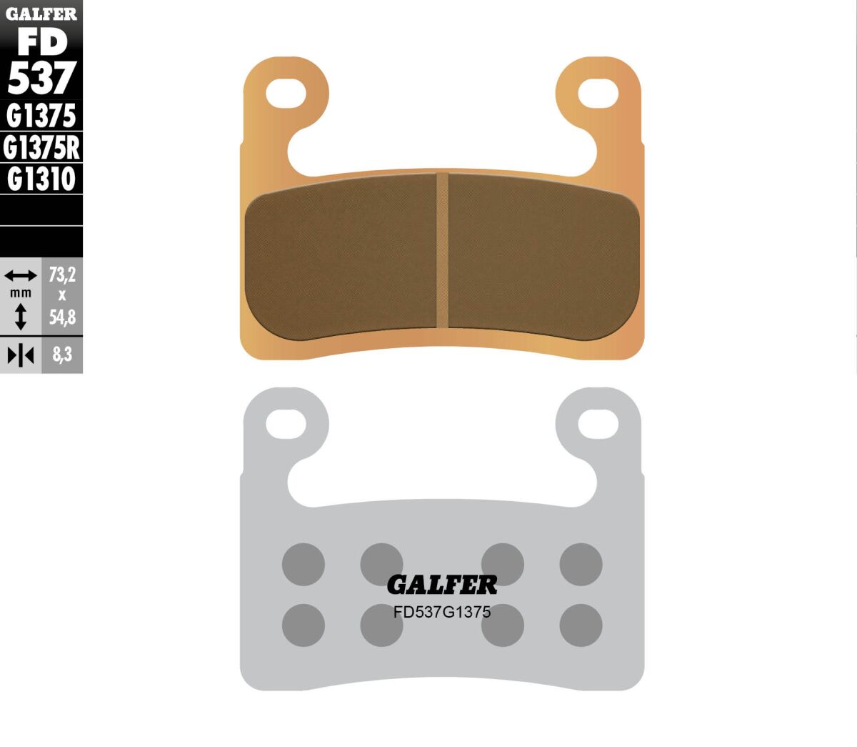 Bremseklosser sinter, foran til BMW — Galfer FD537G1375