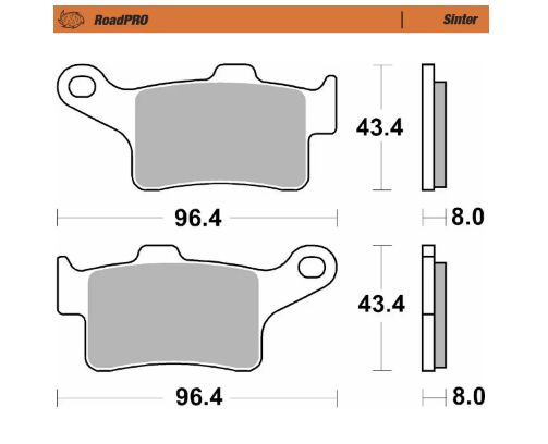 Bremseklosser sinter, bak til Harley-Davidson — Moto-Master 417401