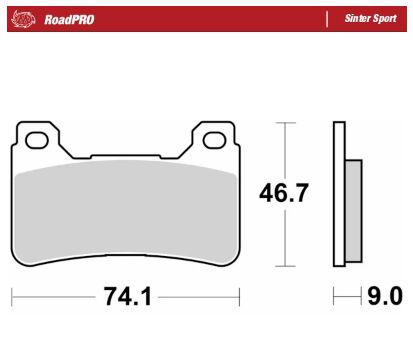 Bremseklosser sinter, foran til Honda — Moto-Master 406405