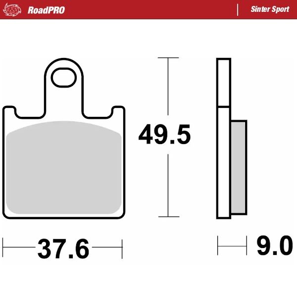 Bremseklosser sinter, foran til Kawasaki — Moto-Master 406805
