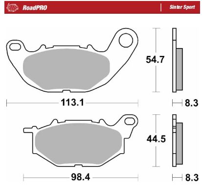 Bremseklosser sinter, foran til Yamaha — Moto-Master 412505