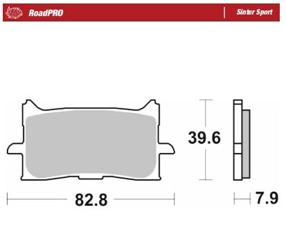 Bremseklosser sinter, foran til Honda — Moto-Master 412705