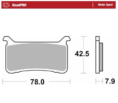 Bremseklosser sinter, foran til Honda — Moto-Master 413105
