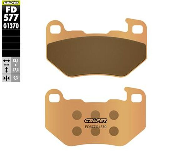 Bremseklosser sinter, bak til Harley-Davidson RH 1250 S ABS — Galfer FD577G1370