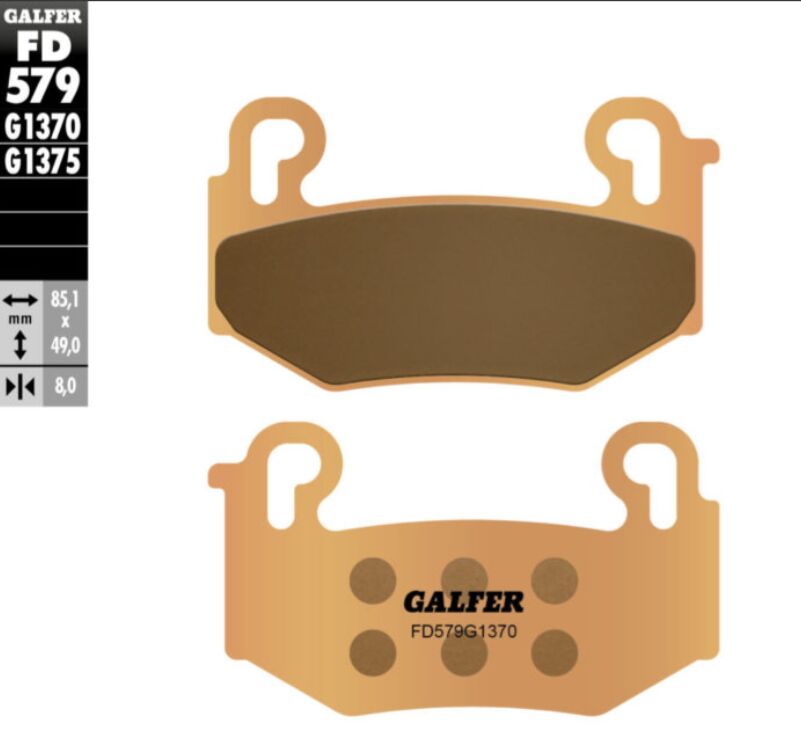 Bremseklosser sinter, foran til BMW R 1300 GS ABS — Galfer FD579G1370