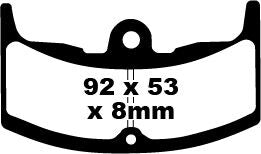 Bremseklosser organiske, foran til Honda CBX 550 F — EBC 17220216