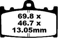 Bremseklosser karbon, bak til Suzuki VL 1500 LC — EBC 17220282